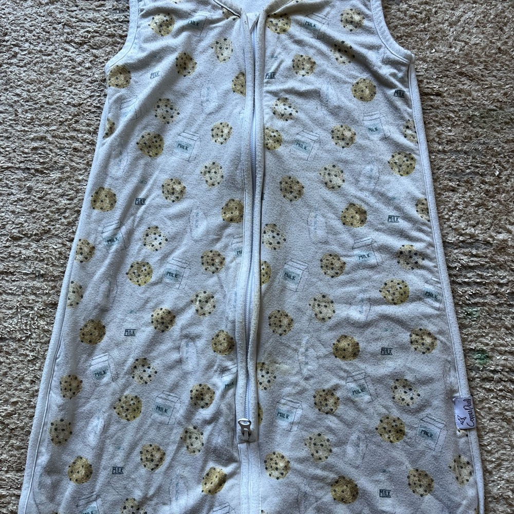 Blue and Gold Sleeveless Sleep Sack Pajamas